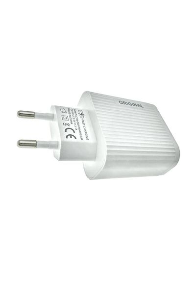 Original Încărcător USB la priză Euro, cu indicator LED, Încărcare rapidă 3.0, 100 - 240V, 3.1A, alb cu negru