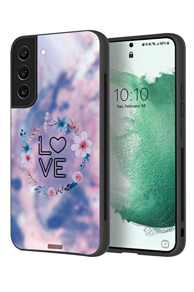 Tolwak غطاء حماية لهاتف سامسونج جالاكسي S21 بلس 5G، رسمة خاتم الحب بين الزهور