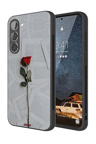 Tolwak غطاء حماية لهاتف سامسونج جالاكسي S23 بلس 5G وردي على ورق