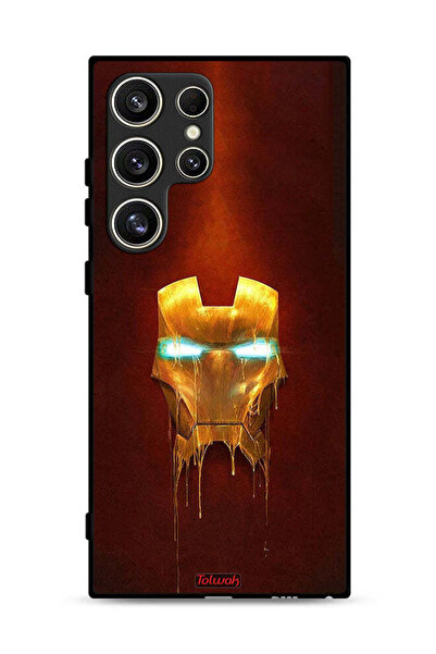 Tolwak غطاء حماية لهاتف سامسونج جالاكسي S24 ألترا 5G بطبعة الرجل الحديدي مارفل كوميكس