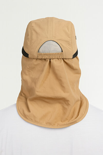 CosmoOutlet Men's Beige Colored Uv and Neck Protection Outdoor and Camping Hat