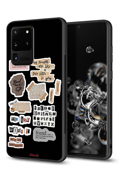 Tolwak غطاء حماية لهاتف سامسونج جالكسي S20 ألترا مع ملصقات اقتباسات الحظ السعيد