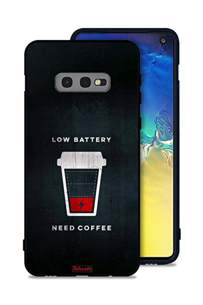 Tolwak غطاء حماية لهاتف Samsung Galaxy S10e - بطارية منخفضة - يحتاج إلى قهوة