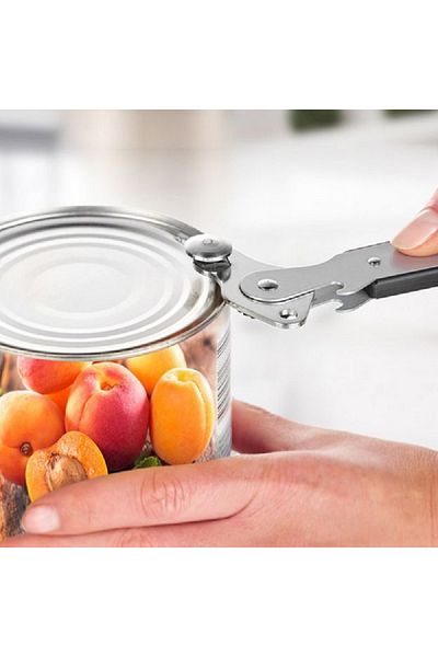 GEFU Alto Durable Hardened Toothed Wheel Metal Can Opener Silver