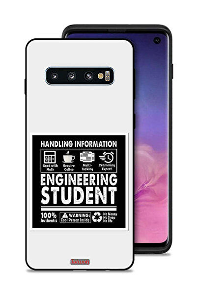 Tolwak غطاء حماية لهاتف Samsung Galaxy S10، ملصق طالب الهندسة