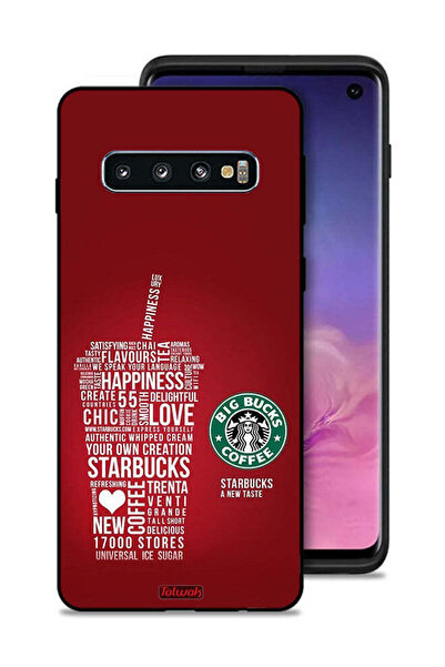 Tolwak غطاء حماية لهاتف Samsung Galaxy S10 بملصق قهوة
