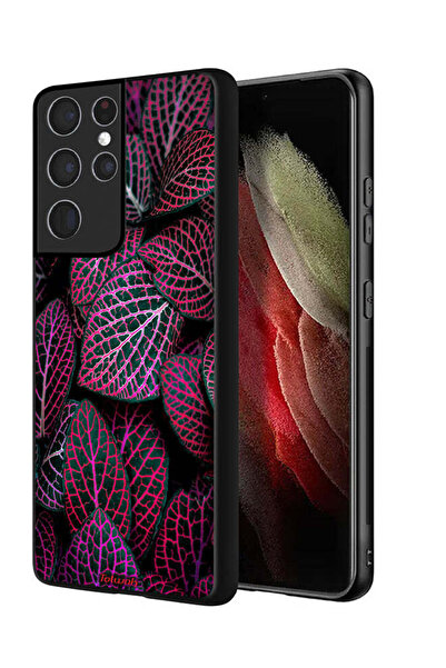 Tolwak غطاء حماية لهاتف سامسونج جالاكسي S21 ألترا 5G بنقشة أوراق سالجا