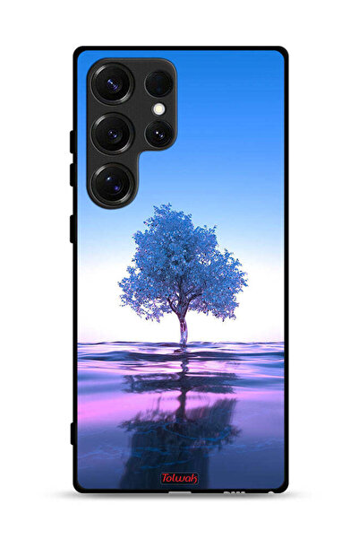 Tolwak غطاء حماية لهاتف سامسونج جالاكسي S25 ألترا بتصميم شجرة نيون وانعكاس ما...