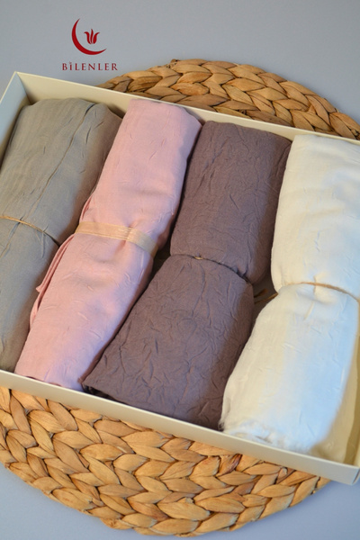 Bilenler Bamboo Kraş & Shawl – 75X210 cm |   Breathable, Sweat-Free, Firm Posture Seasonal Fabric (Box of 4)