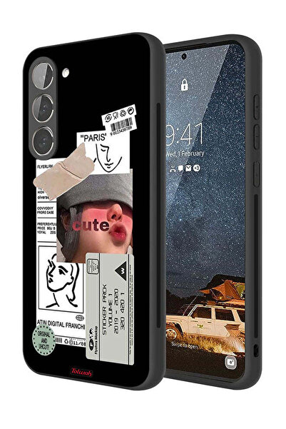 Tolwak غطاء حماية لهاتف سامسونج جالاكسي S23 بلس 5G، ملصق لطيف