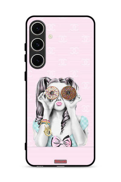 Tolwak Samsung Galaxy M56 5G Protective Case Cover Holding Two Donuts