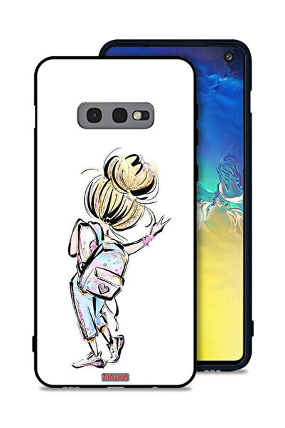 Tolwak غطاء حماية لهاتف Samsung Galaxy S10e بتصميم فتاة العودة إلى المدرسة