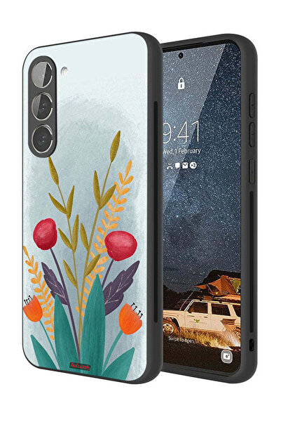 Tolwak غطاء حماية لهاتف سامسونج جالاكسي S23 بلس 5G برسومات نباتية