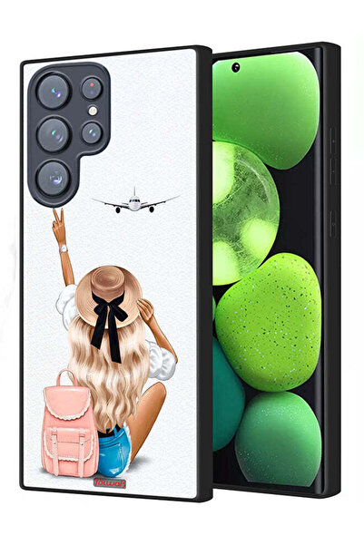 Tolwak غطاء حماية لهاتف سامسونج جالاكسي S22 ألترا 5G - فتاة تحب السفر