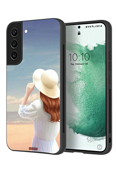 Tolwak غطاء حماية لهاتف سامسونج جالاكسي S22 بلس 5G بطبعة فتاة قبعة واقفة