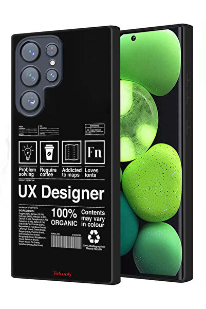Tolwak غطاء حماية لهاتف Samsung Galaxy S23 Ultra 5G، ملصق مصمم تجربة المستخدم