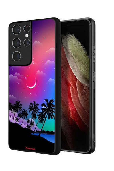 Tolwak Samsung Galaxy S21 Ultra 5G Protective Case Cover Moon In Night Art