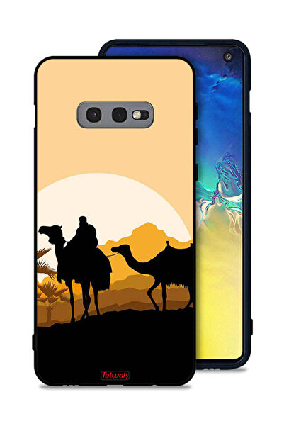 Tolwak غطاء حماية لهاتف سامسونج جالكسي S10e برسومات جمال في الصحراء