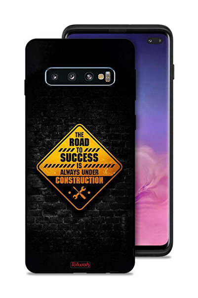 Tolwak غطاء حماية لهاتف سامسونج جالكسي S10 بلس الطريق إلى النجاح دائمًا قيد ا...