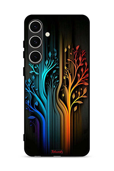 Tolwak غطاء حماية لهاتف سامسونج جالاكسي S24 FE 5G برسومات أوراق الشجر
