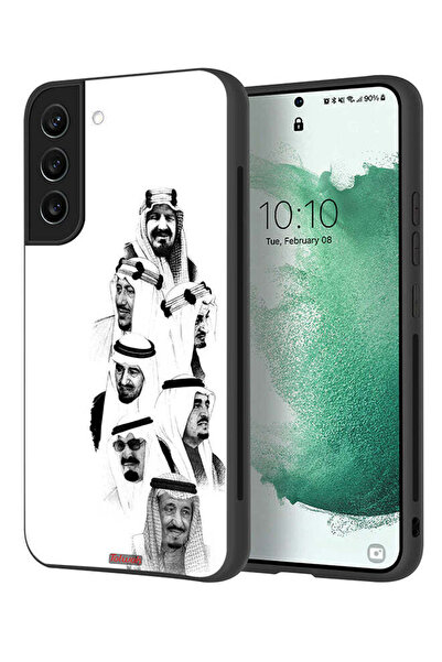 Tolwak غطاء حماية لهاتف سامسونج جالاكسي S22 بلس 5G، فن ملوك السعودية، أبيض وأسود