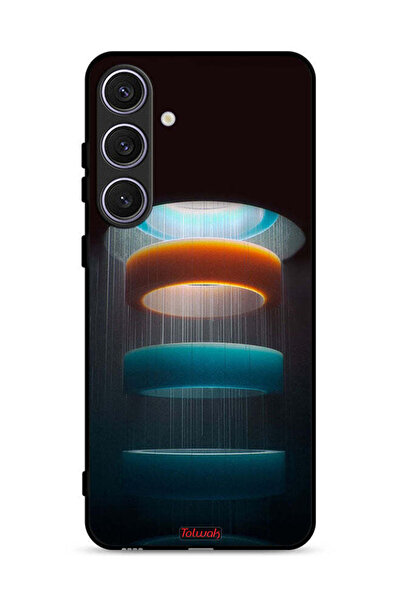 Tolwak غطاء حماية لهاتف سامسونج جالاكسي S24 بلس 5G بنمط حلقات فنية