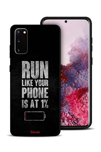 Tolwak غطاء حماية لهاتف Samsung Galaxy S20، اركض كما لو أن هاتفك يعمل بنسبة 1%