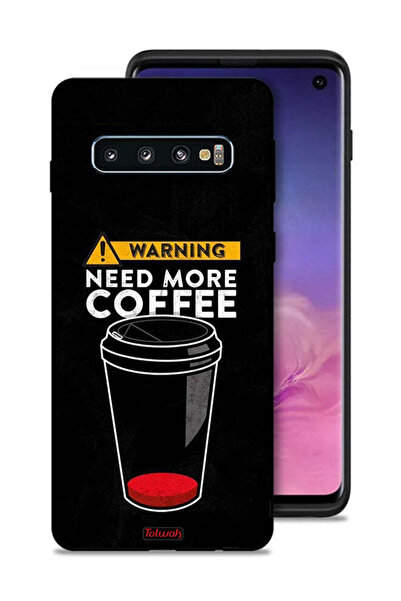 Tolwak غطاء حماية لهاتف Samsung Galaxy S10 - هل تحتاج إلى المزيد من القهوة؟