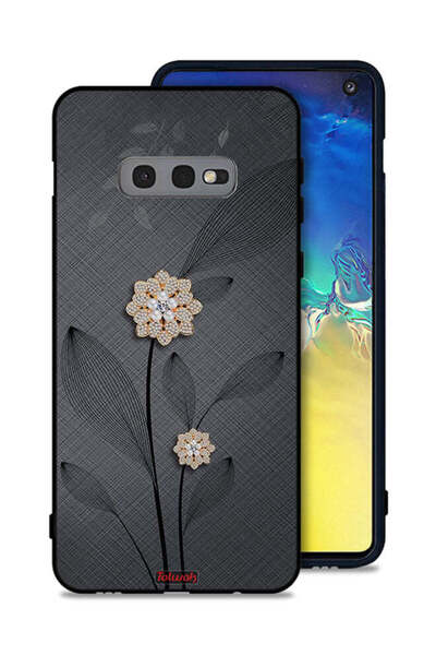 Tolwak غطاء حماية لهاتف Samsung Galaxy S10e بتصميم زهور ماسية