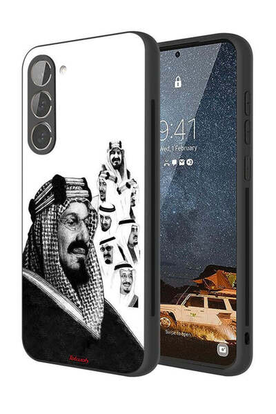 Tolwak غطاء حماية لهاتف سامسونج جالاكسي إس 23 بلس 5G، ملصق فني أبيض وأسود لمل...