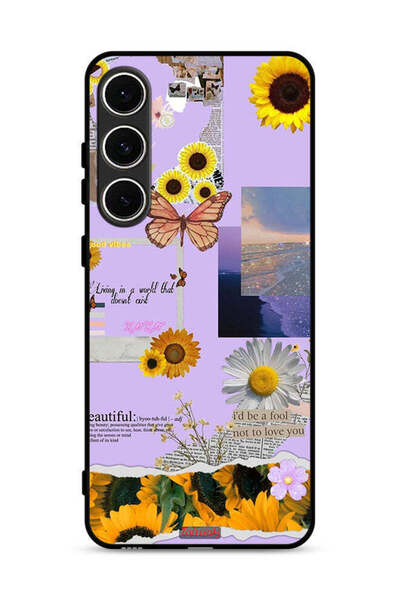 Tolwak غطاء حماية لهاتف سامسونج جالاكسي S24 FE 5G بملصقات عباد الشمس الجميلة