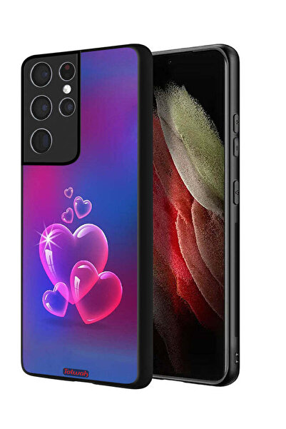 Tolwak غطاء حماية لهاتف سامسونج جالاكسي S21 ألترا 5G بنقشة قلوب الماء