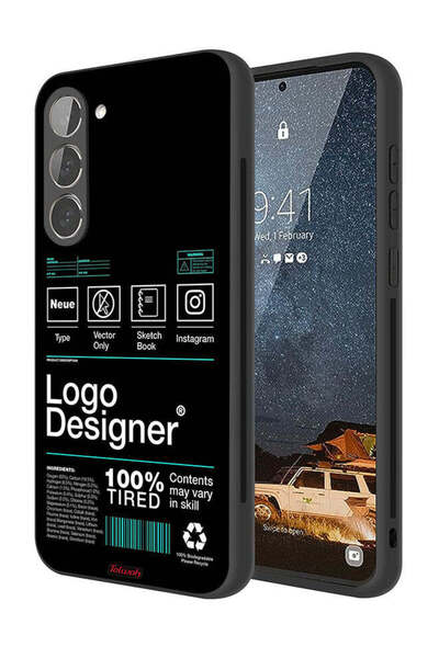 Tolwak غطاء حماية لهاتف Samsung Galaxy S23 Plus 5G، ملصق مصمم بشعار
