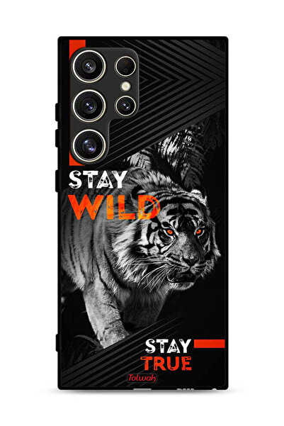 Tolwak غطاء حماية لهاتف سامسونج جالاكسي S24 ألترا 5G - Stay Wild Stay True