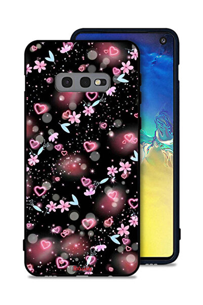 Tolwak غطاء حماية لهاتف سامسونج جالكسي S10e بنقشة قلوب وأزهار صغيرة