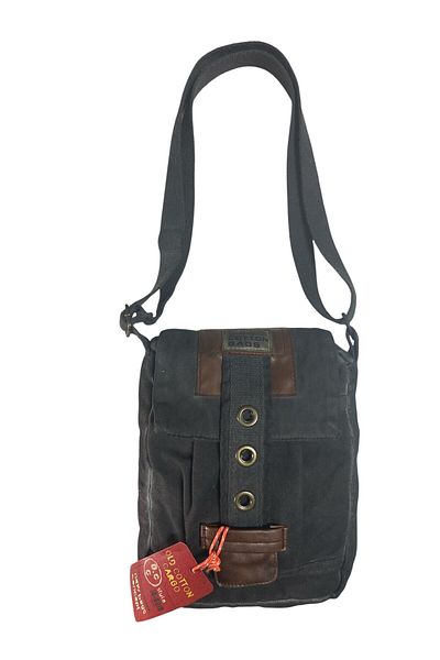 Old Cotton Vintage Small Casual Unisex Daily Crossbody Messenger Bag S Size 20X24Cm