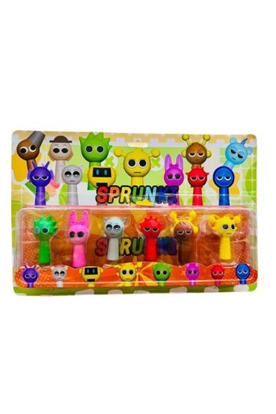 victiny Set figurine Sprunky VICTINY, multicolor, 5 cm, 6 bucăți
