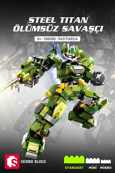 Sembo Block Steel Titan Undying Warrior Building Block Set