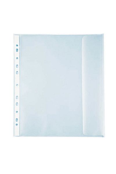 Noki Set of 25 A4 protective foils with side flap, 100 microns, Noki 4860, orange peel surface