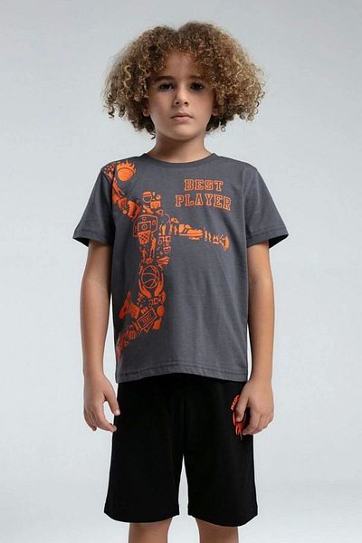 Rolypoly Boy's Gray Bermuda Suit