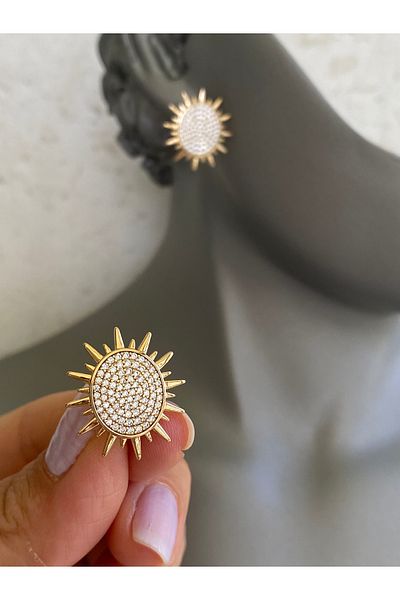 Lucios Sun Rosegold Earring with Golden Craftsmanship