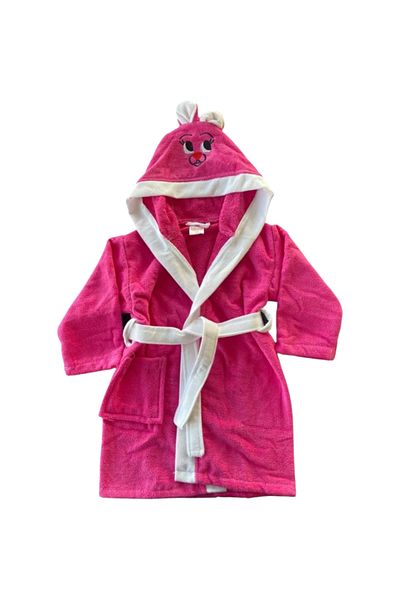 Star Fashion Halat pentru copii 100% bumbac, 5-6 ani, cocolino, pentru baie/piscina, cu gluga si urechi amuzante