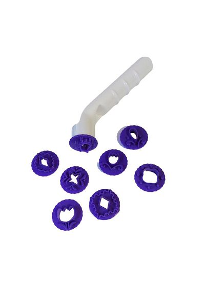BV Set de forme pentru fondant, 9 piese, pentru cofetărie și patiserie, violet, 368COF
