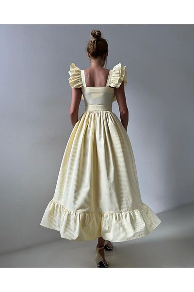 D'RECCY ROCHIE LUNGĂ FEMEI FLORELE DREPTĂ CU DRES DE TĂIȚĂ