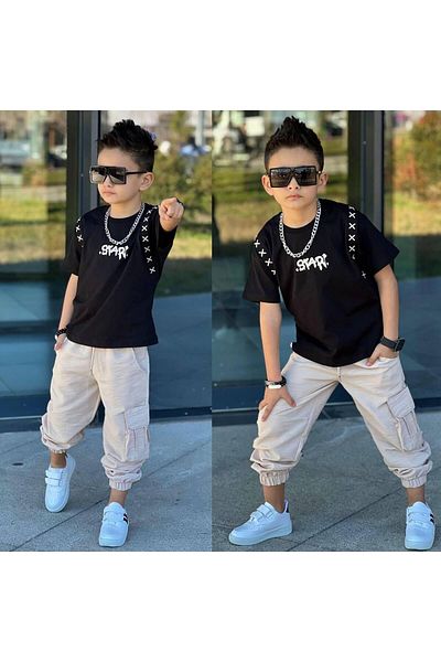 RAPAPA Boy's Parachute Bottom Top Suit 546-V
