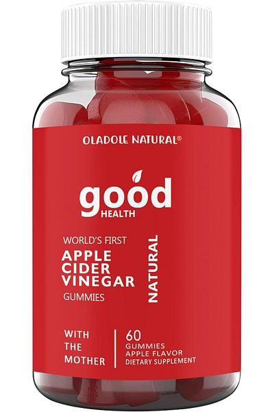 Oladole Natural Apple Cider Vinegar Gummies with Mother – 60 Gummies | ACV for Weight Management,