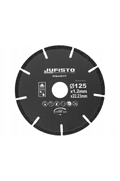 jufisto Διαμαντόδισκος τμηματοποιημένος, σκυρόδεμα, υγρή και ξηρή κοπή, 125 m...