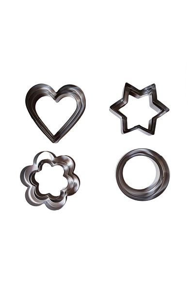 BV Set of 12 cookie cutters, Cookie cutters, Gingerbread, 5.5 cm, 307COF