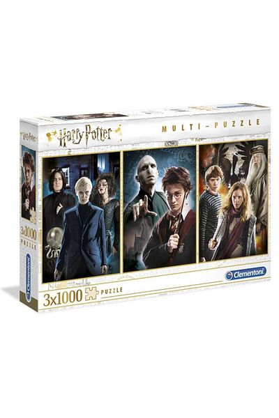 Harry Potter Puzzle – Characters – 3 x 1000 Pieces – Black – 41.8 x 27.8 cm Each