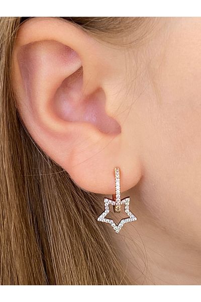 Lucios 7-15 Years Star Hoop Earring with Golden Craftsmanship